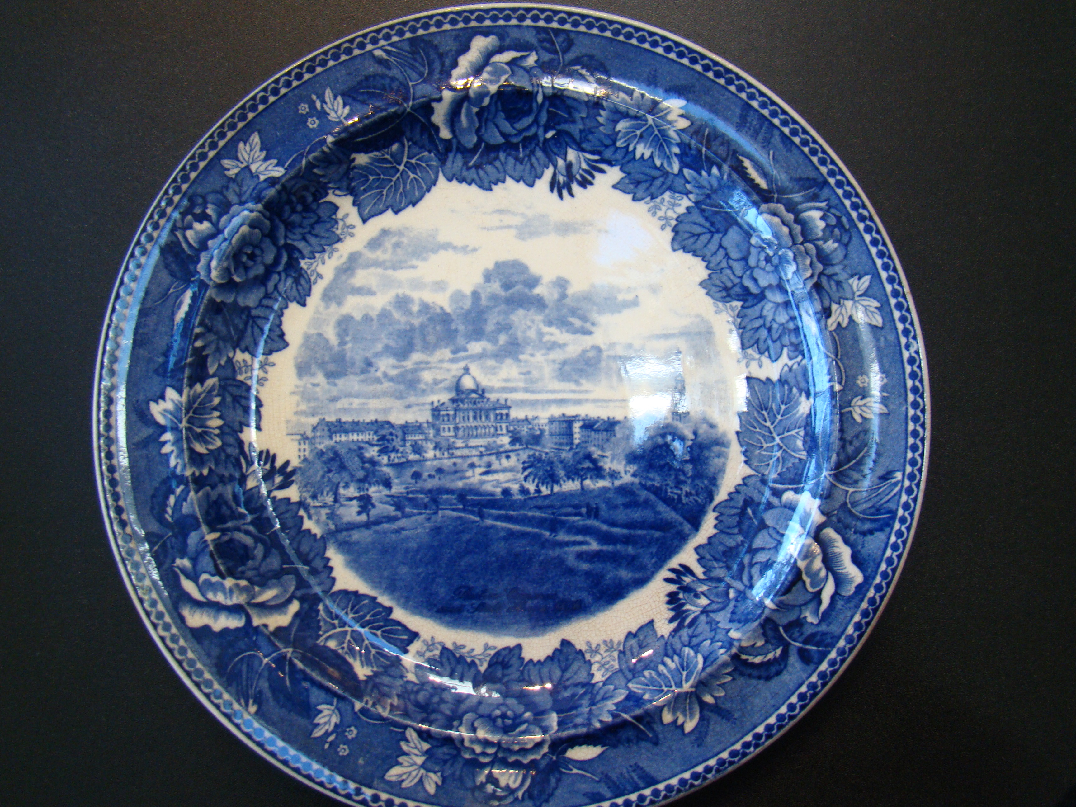 A rare latye 19th century view of "Boston Common and the State House" made by Wedgwood in 1899